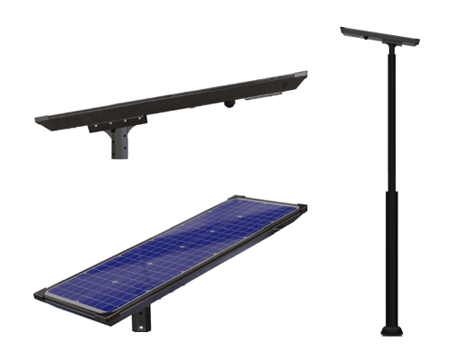 Eyes of Solar solar panel and pole-mounted unit